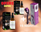 Kit de Repousse Cheveux - Huile Capillaire + Derma roller